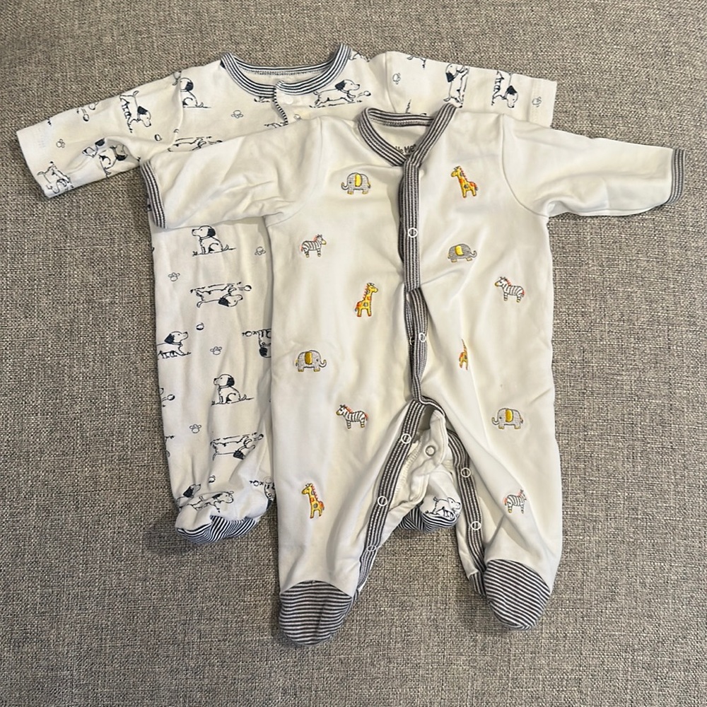 Little Me footed sleepers (2)